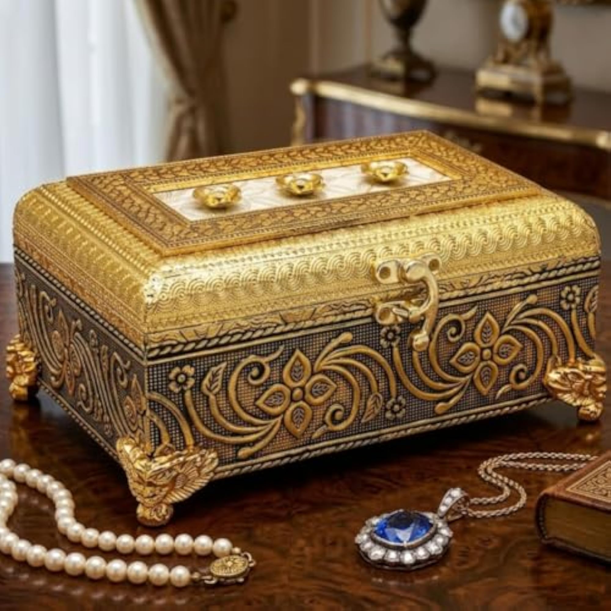 Traditional Decorative Mukhwas Container for Jewellery & Trinkets