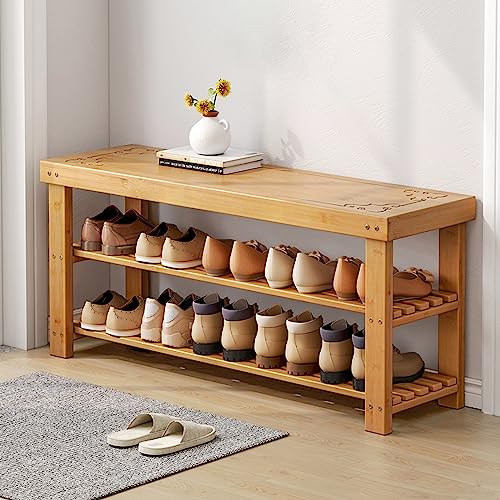 Banc à chaussures en bambou pour sublimer votre couloir et votre salon avec élégance