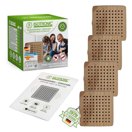 ISOTRONIC musskrämma/råttskrämma med ultraljud, skadedjursbekämpare elektronisk för hus, källare, trädgårdar, skräm bort möss och råttor utan kemikalier och musfällor