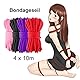 PIIKNUO Bondageseil Fesselseil 4X 10M Bondage Baumwollseil Bondage Seil BDSM Fetisch Bondage Set für Fesseln Sexspielzeug für Paare Extrem (Schwarz, Rot, Lila, Rosa)