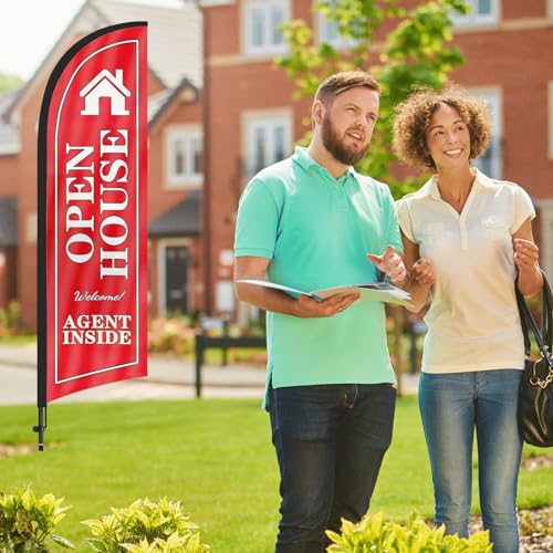 Open House Flags for Real Estate Agents with Pole Kit and Ground stake, Real Estate Open House Signs 8Ft by FSFLAG - Image 8