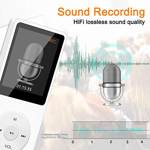 MP3 Player, Aigital HiFi MP3 Music Player with Speaker, Built-in 16GB Memory and Up to 128GB Expanded, Economic Multifunctional Portable Music Adapter with Earphones, Video/FM Radio/Voice Recorder - Thumbnail 7
