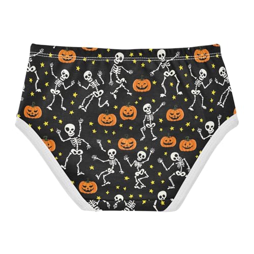 Joisal Designer Toddlers Underwear Floral 2t Cotton Panties Little Girl Halloween Funny Skeletons Black Briefs Girls Undies2