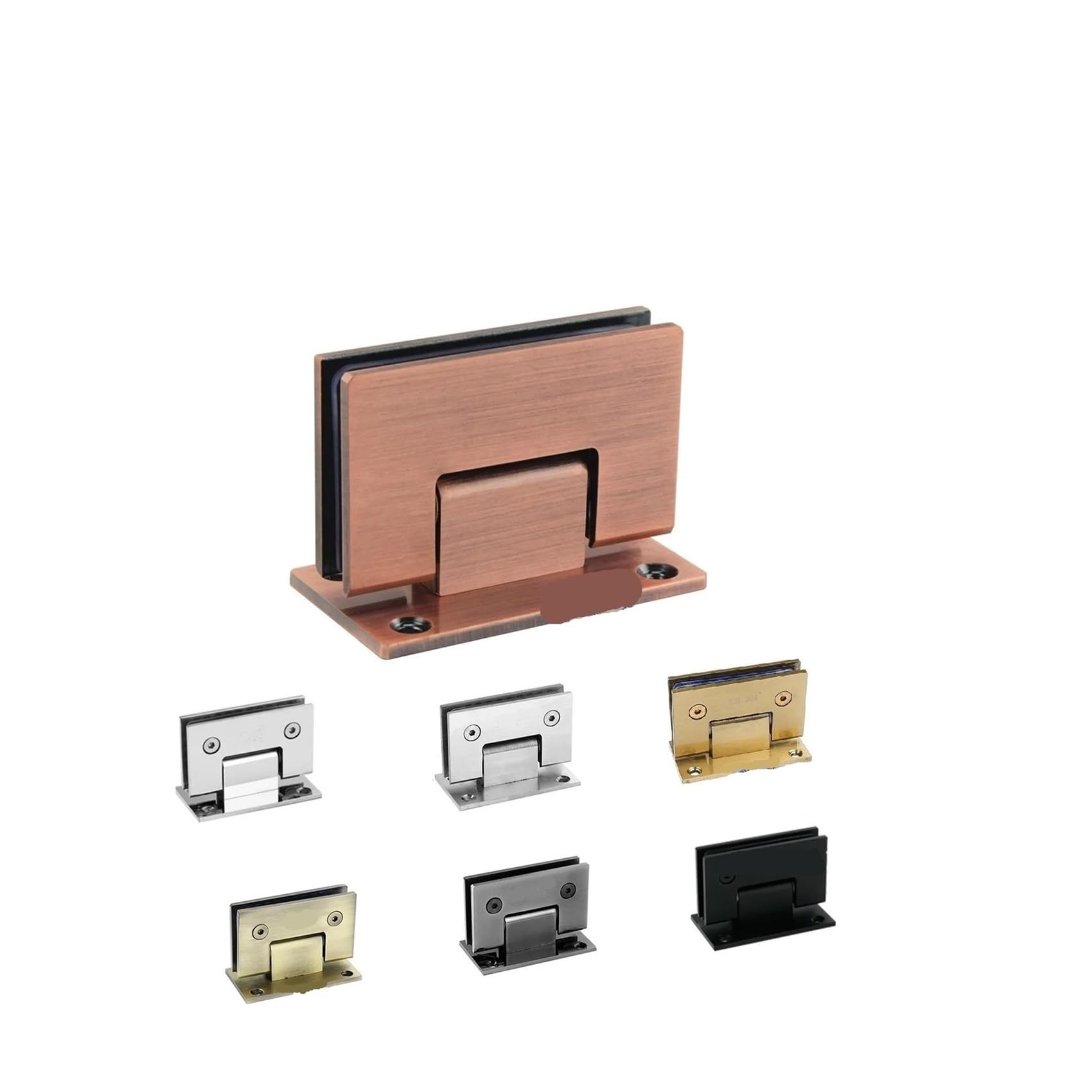Padgcnor Bronze Bathroom Glass Door Hinges 2Pcs Brush Stainless Steel Shower Enclosure Cubicle Glass Door Hinge 180 90 135 Degrees Bathroom Gate Clamp(,135 Degrees)