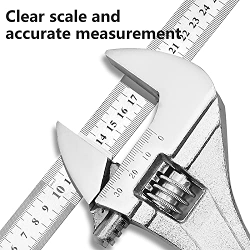 Image of 4Pcs Adjustable Spanner Set, 4 Sizes Adjustable Wrench Set Multifunctional Carbon Steel Shifter Spanners with Soft Grip Handle for Home Bathroom Garage Maintenance Repair(6in /8in /10in /12in)