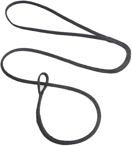 Mendota Pet Petite Loop Lead (nailon), correa para perro, fabricada en los Estados Unidos, color negro, 18 pulgadas x 48 pulgadas (fino)