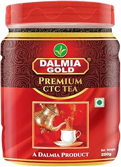 Premium Ctc Tea With Long Orthodox Leaves - 250Gms (Jar) | Pack Of 4 | Blended Ctc Tea | Fresh And Aromatic Chai | 100% Vegetarian - Assam, Loose Leaves