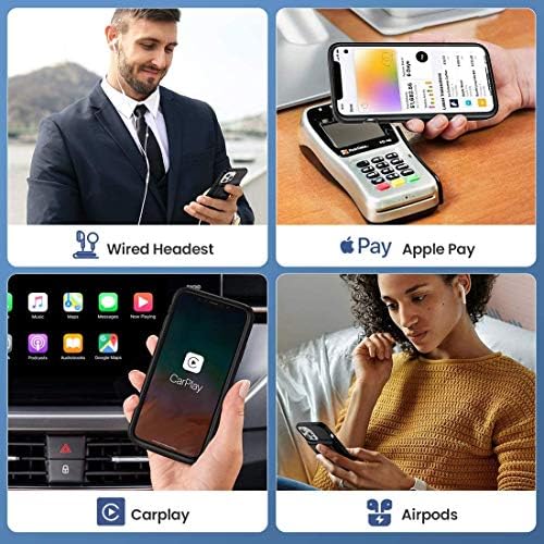 NEWDERY Battery Charger Case for iPhone 12 & 12 Pro 4800mAh Portable Battery Pack Battery Case Cover Support Qi Wireless Charging Rechargeable External Backup Power Bank for iPhone 12 Pro & iPhone 12