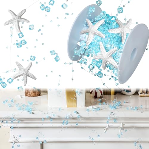 Wenqik Christmas 32.8 ft Ocean Themed Garland Starfish Coastal Christmas
