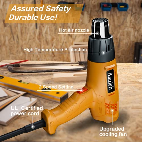Heat-Gun-1850W-Asnish-Hot-Air-Gun-Kit-Dual-Temperature-Settings-572932-Heavy-Duty-Hot-Air-Gun-for-Crafts-Shrink-Tubing-Wrapping-Paint-Removing-Epoxy-Resin-with-4-Nozzles