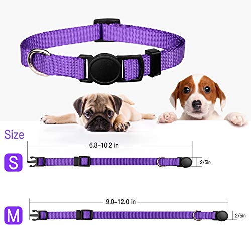 Puppy Collars for Litter Puppy ID Collars Whelping Supplies Soft Nylon Breakaway Coloured Collars with 6 Record Keeping Charts(M) - Thumbnail 5