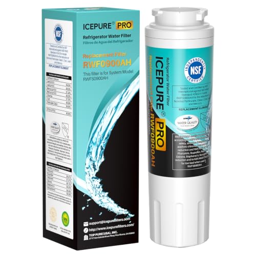 Image of ICEPURE PRO UKF8001 NSF401&53&42 Certified Replacement Everydrop EDR4RXD1, Filter 4, Maytag UKF8001AXX UKF8001P, Whirlpool 4396395 WF-UKF8001 FMM-2 MPF15090 SGF-M9 Refrigerator Water Filter 1PACK