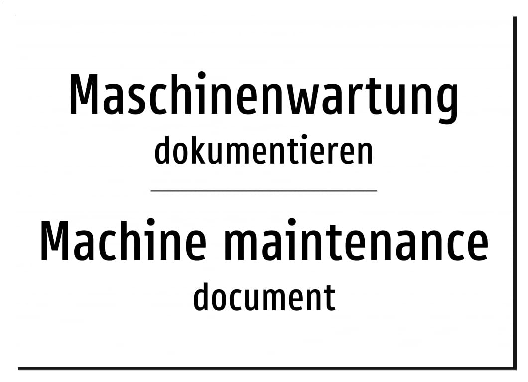 62585-DEEN-T-12 | Maschinenwartung/Machine maintenance