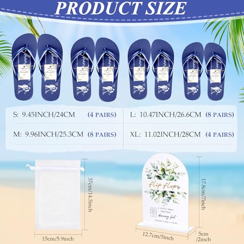 Image of 24 Pairs Bulk Flip Flops for Wedding Guests