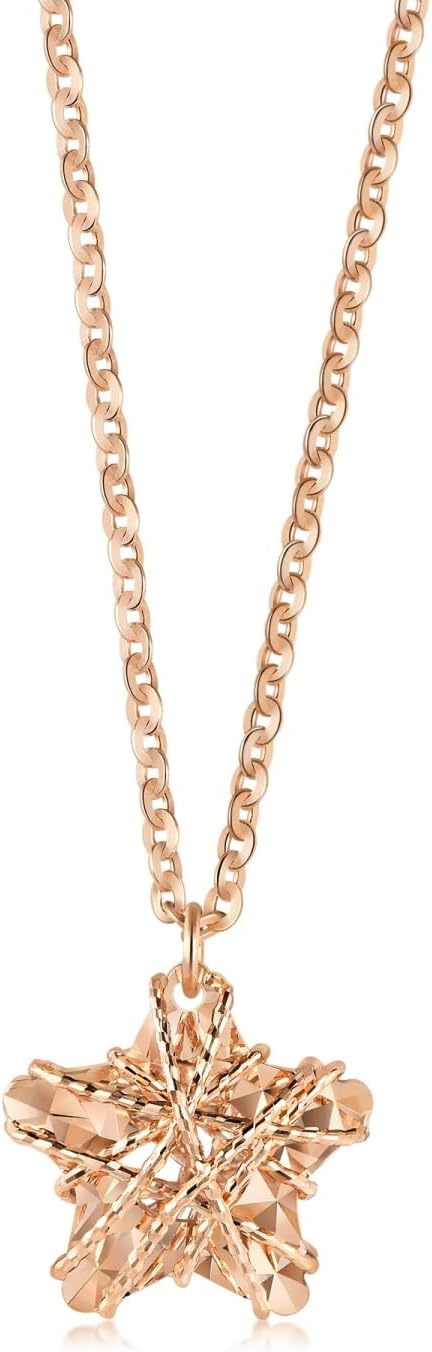 CHOW SANG SANG Delicate Gold 18K Gold Rose Gold Star Bracelet and Necklace for Women 91600B 91600N