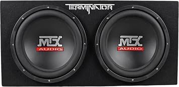 Audiosavings Bundle: Terminator TNP212D2 1200 Watt 2 Ohm Dual 12 Subwoofers/Sub Box/Amp Package Bundle with Free Dual 4 30w Bluetooth Boombox Speaker w/USB, SD, LED+Remote (2 Items)