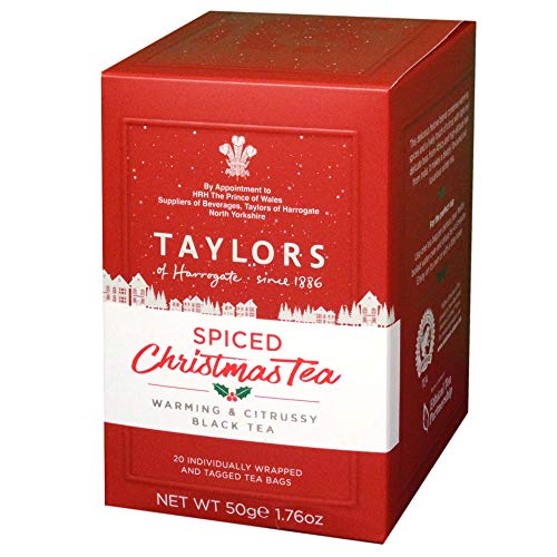 TAYLORS OF HARROGATE Spiced Christmas Black Tea, 50 CT