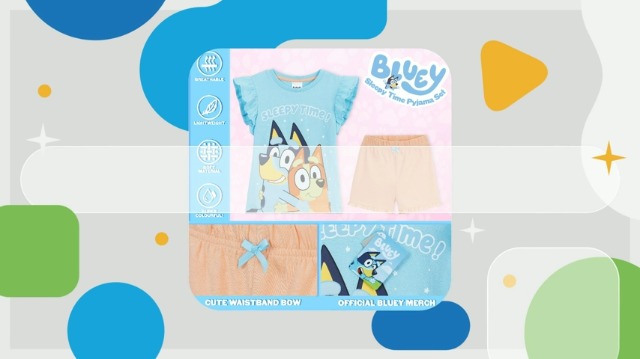 Pyjama Court été Pyjama Bluey été Garçons - Haut Boutonné Et Short, 100% Coton, Motif Bluey Et Bingo Vêtement Nuit Coton