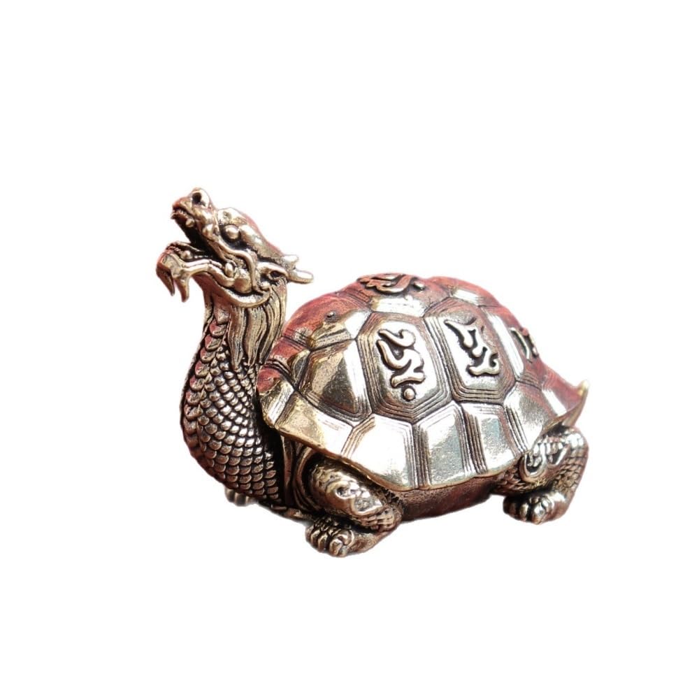 Huffa Brass Pure Dragon Turtle Incense Burner Hollow Copper Ornament