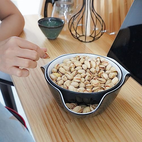 Fieldshire Goods FGPBWB23 Pistachio Bowl, Snack Serving Dish, Double Dish Nut Bowl thumb #5