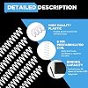 Pajean 30 Pcs 8 Mm/ 5/16 Inch Spiral Binding Coil Coil Bindings Spines 4: 1 Pitch 54 Sheet Capacity Plastic Binder Combs for Teacher Office Document Notebook Business Proposals Reports Menus(White)