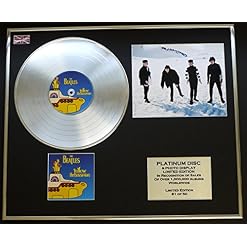 THE BEATLES/CADRE CD/DISQUE DE PLATINE ET PHOTO/ EDITION LIMITEE/ »YELLOW SUBMARINE » - Les Beatles, Paul McCartney, John Lennon, RIngo Starr, George Harrison