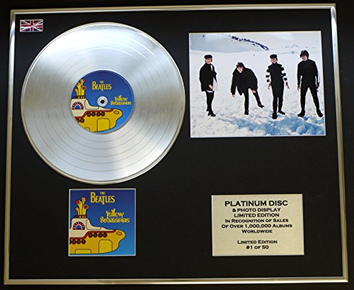 THE BEATLES/CADRE CD/DISQUE DE PLATINE ET PHOTO/ EDITION LIMITEE/ »YELLOW SUBMARINE » - Les Beatles, Paul McCartney, John Lennon, RIngo Starr, George Harrison THE BEATLES/CADRE CD/DISQUE DE PLATINE ET PHOTO/ EDITION LIMITEE/"YELLOW SUBMARINE"