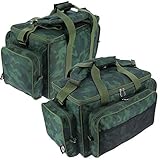 NGT groß Camping Angeln isoliert Lebensmittel Camo Carry All mit 3 extern Taschen