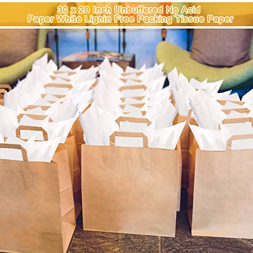 Fainne FAINNE-FREE ARCHIVAL-01 250 Sheets Acid Free Archival Tissue Paper, 30 X 20 Inch Unbuffered No Acid Paper White Lignin Free Packing Tissue Paper For Clothes Textiles Cups Photographs Long Term Storage Home Supplies thumb #3