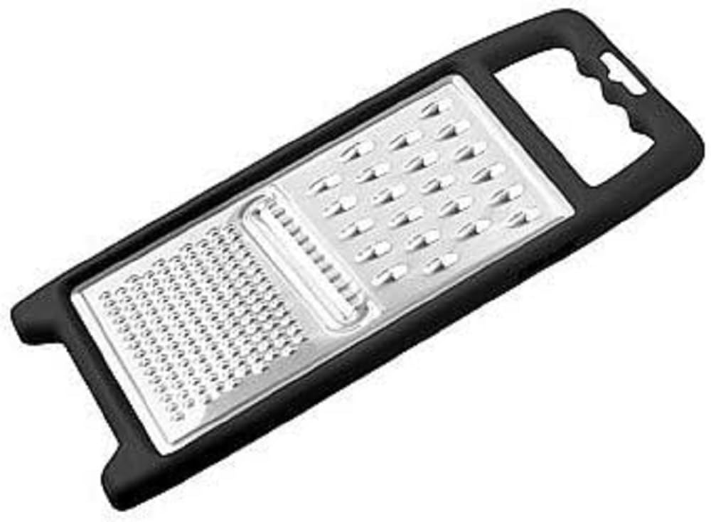 Fackelmann Plastic/Stainless Steel Universal Grater, Black/Silver, 10.2 x 4.5 x 0.5-Inch