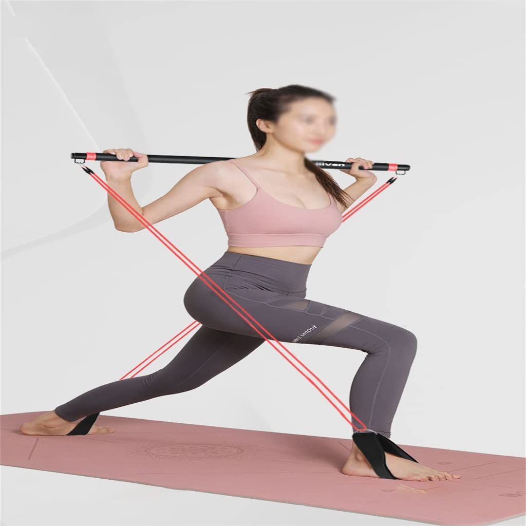 Zestaw drążków do ćwiczeń całego ciała, przenośny, wielofunkcyjny, sprzęt do ćwiczeń siłowych, taśmy oporowe do ćwiczeń Pilates (kolor: B, rozmiar: jeden rozmiar)