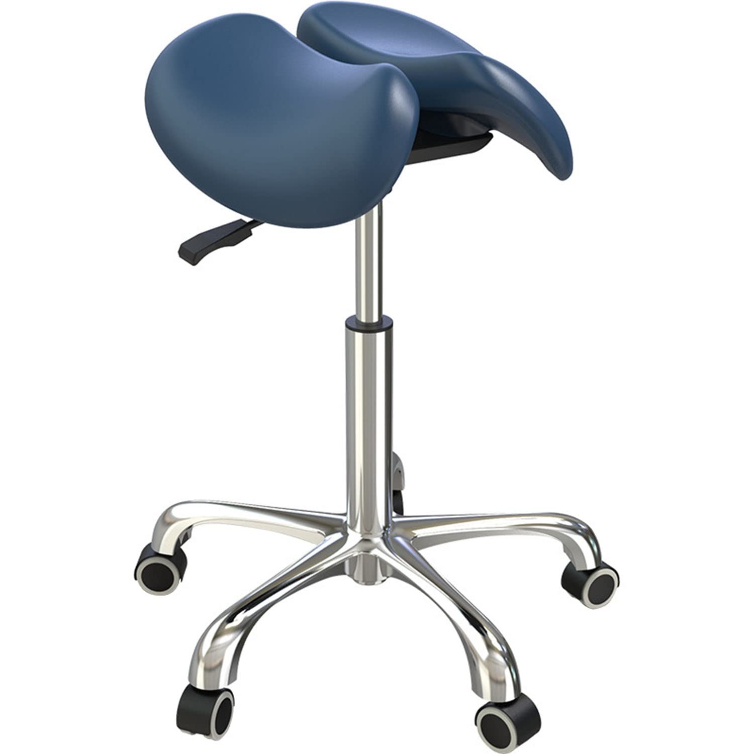 Gunel Onecolor Ergonomic Split Style Saddle Stool Rolling Stool Medical Dental Stool Height Adjustable Dentist Chair Pu Leather Swivel Stool For Hospital Laboratory Salon Office Home (Size : C)