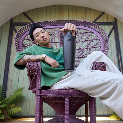 Image of Owala FreeSip Sway - Stainless Steel - 40-oz. - Black (Very, Very Dark)