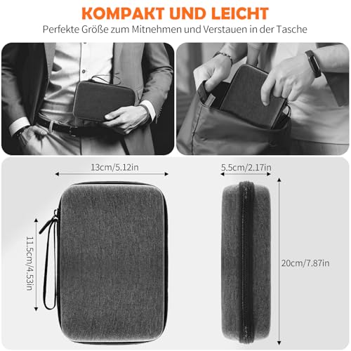 Portable Cable Organiser Bag - with 4 Buckles, Travel Organiser for Men & Women, Travel Essential, Tech Pouch for Men & Women - Image 3