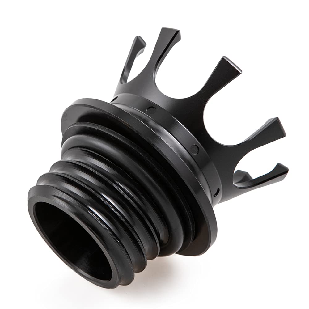 Bouchon de réservoir de carburant de moto CNC Crown Bouchons d'huile pour Sportster XL1200 883 48 Softail Dyna FXD FLST Road King 1996-2021 Noir