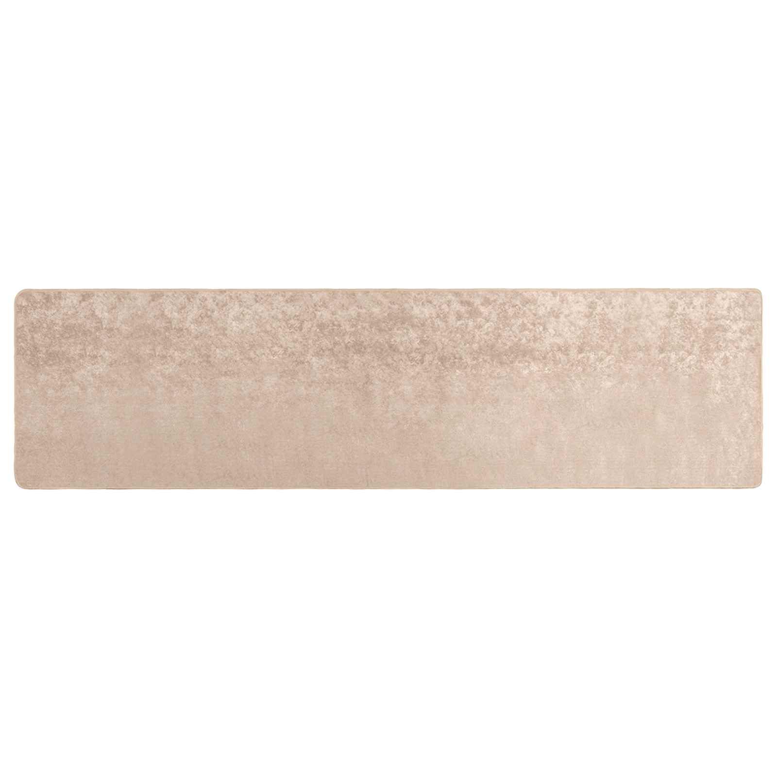 Tapis de Couloir Passage 80 x 300 cm Beige - Tapis Coureur Moderne à Poils Ras en Polyester et PVC Antidérapant - Idéal pour Entrée, Cuisine, Salon et Chambre