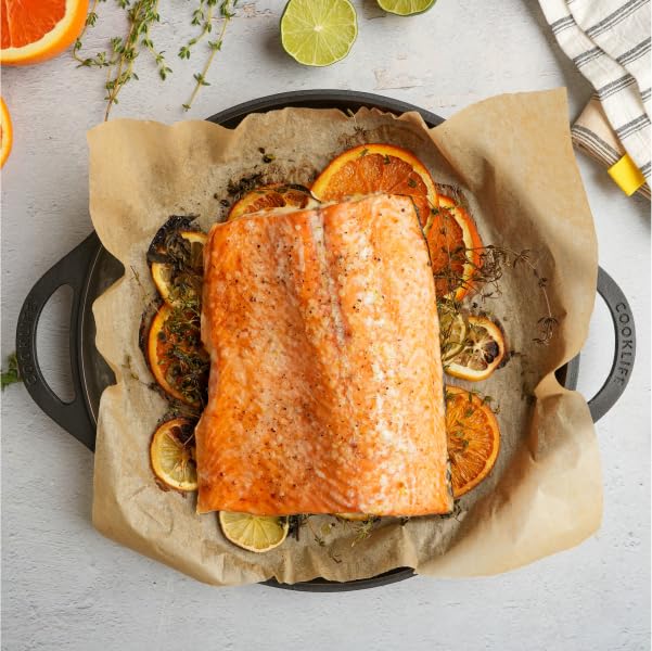 Plancha ligera de hierro fundido pre-sazonado de 12 pulgadas, superficie lisa y pulida, sartenes de hierro fundido fáciles de limpiar, para usar en el horno, en la estufa o en la parrilla 8