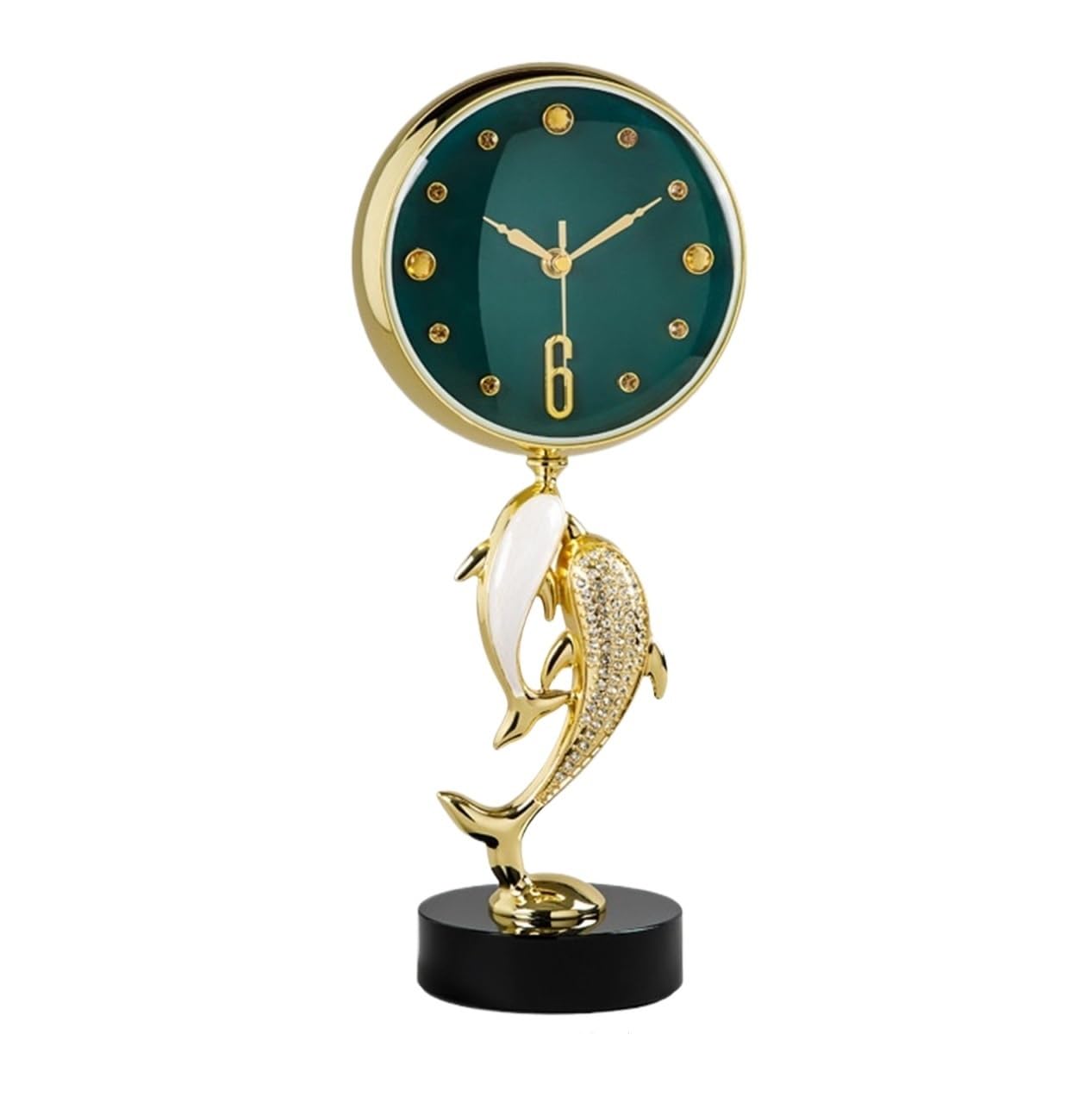 GFJHdfhE Mantel Clock | Classic Design Modern Table Clock Silent Elegant Home Decoration Desk For Bedroom Traditional Style(18x42cm)