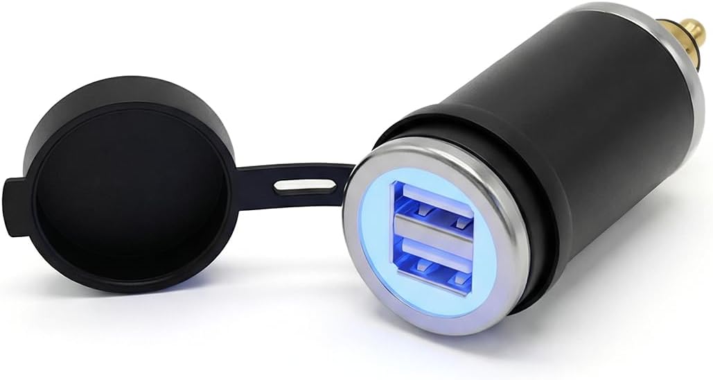 Cliff Top 28W Hella Powerlet Plug Charger to USB C and 2 Amp USB A Motorcycle Adapter Waterproof for 12V-24V Socket Compatible with BMW Ducati Triumph Motorcycles