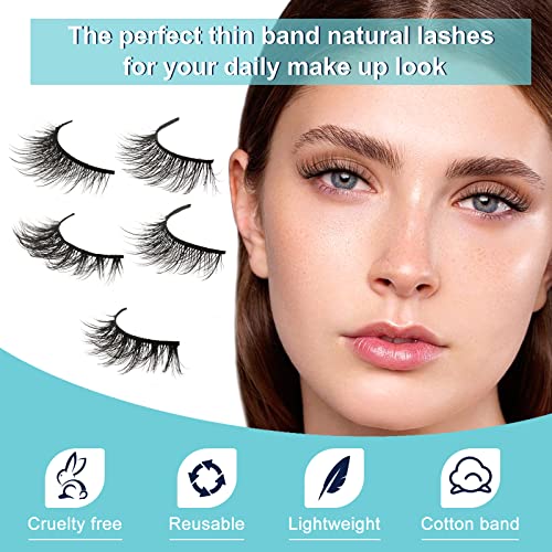 Obeya 5 Style Multipack False Eyelashes Natural Look 10 Pairs Different False Lashes Strip Eyelashes Variety Pack12Mm Medium 3D Cat Eye Fake Eyelashes #TOP1