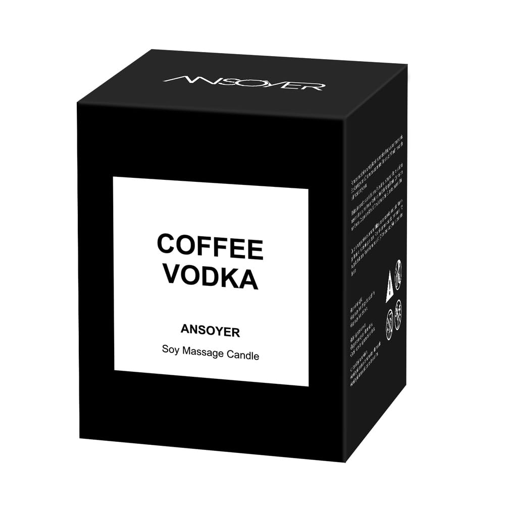 Velas de Masaje - Hidratación y Nutrición para SPA en Casa - Regalo increíble para Mujeres y Hombres - 128g (vodka de café)