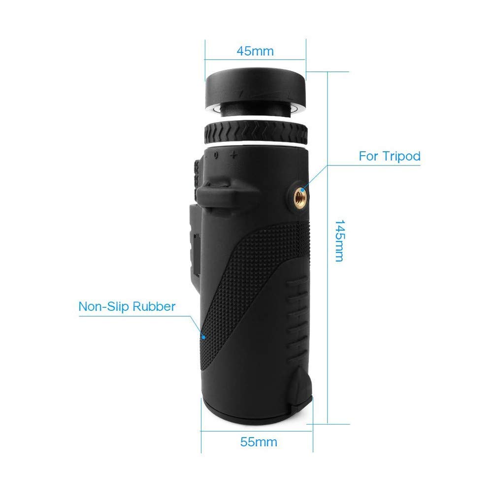 Binocolo Portatile ad Alta Potenza telescopio monoculare, 40X60 ad Alta Potenza ad Alta Definizione monoculare Adulti Impermeabile Birdwatching, Campeggio, Viaggi