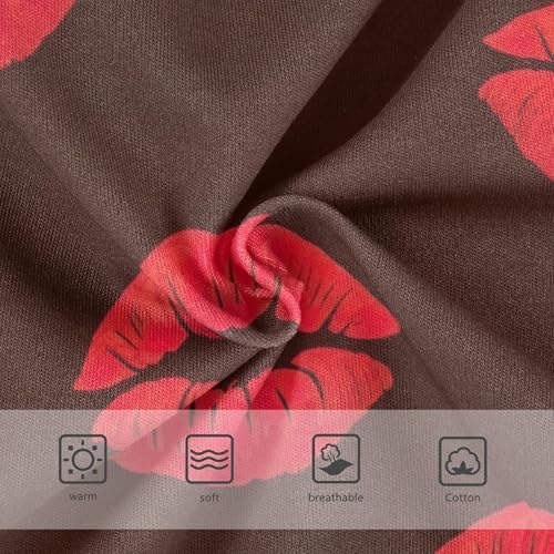 Girls Underwear Toddlers 2t Cotton Cute Panties Girl Personalized Briefs Girls Undies Red Lips Tan Brown3