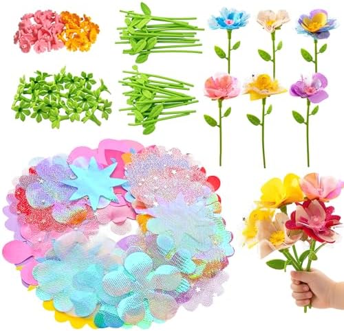 Glowsprout Fabric Flowers for Crafts Refill Kit - DIY Flower Bouq...