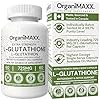 Glutathione 725mg Per Capsule OrganiMAXX L-Glutathione One A Day capsules. Glutathione Supplements for Antioxidant And Detox Support. Made In Canada Non-GMO, Vegan & Gluten Free.