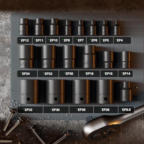 Image of External Torx Plus 19pc Socket Set, 6 Point EP Socket with 1 /2'' 3 /8'' 1 /4'' Drive EP4 EP5 EP6 EP7 EP8 EP10 EP11 EP12 EP14 EP16 EP18 EP20 EP22 EP24 EP26 EP28 EP30 EP32