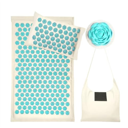 NEWFUN Esterilla de Masaje,Cojín ergonómico, alivia la presión. Fabricado con fibras naturales puras, favorece la circulación sanguínea, respetuoso con el medio ambiente.
