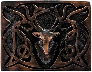 I LUV LTD Kilt Belt Buckle Mens Pewter Stag 3 Colour Finishes Scottish Made