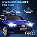 Aosom 12V Kids Electric Ride On Car, Audi E-tron, Battery Powered Toy with Parent Remote Control, Suspension System, Auxiliary Wheels, LED Lights, Music and Horn, MP3 Player, Dark Blue