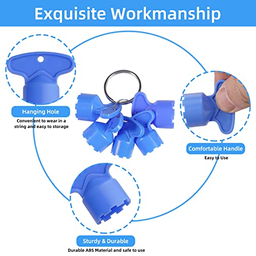 10 Pieces Cache Faucet Aerator Key, Aerator Wrench Cache Faucet Aerator Key With A Ring For Easy Storage Removal Wrench Tool For M16.5 M18.5 M21.5 M22.5 M24 Cache Aerators, 5 Set (Pack Of 2) #TOP4